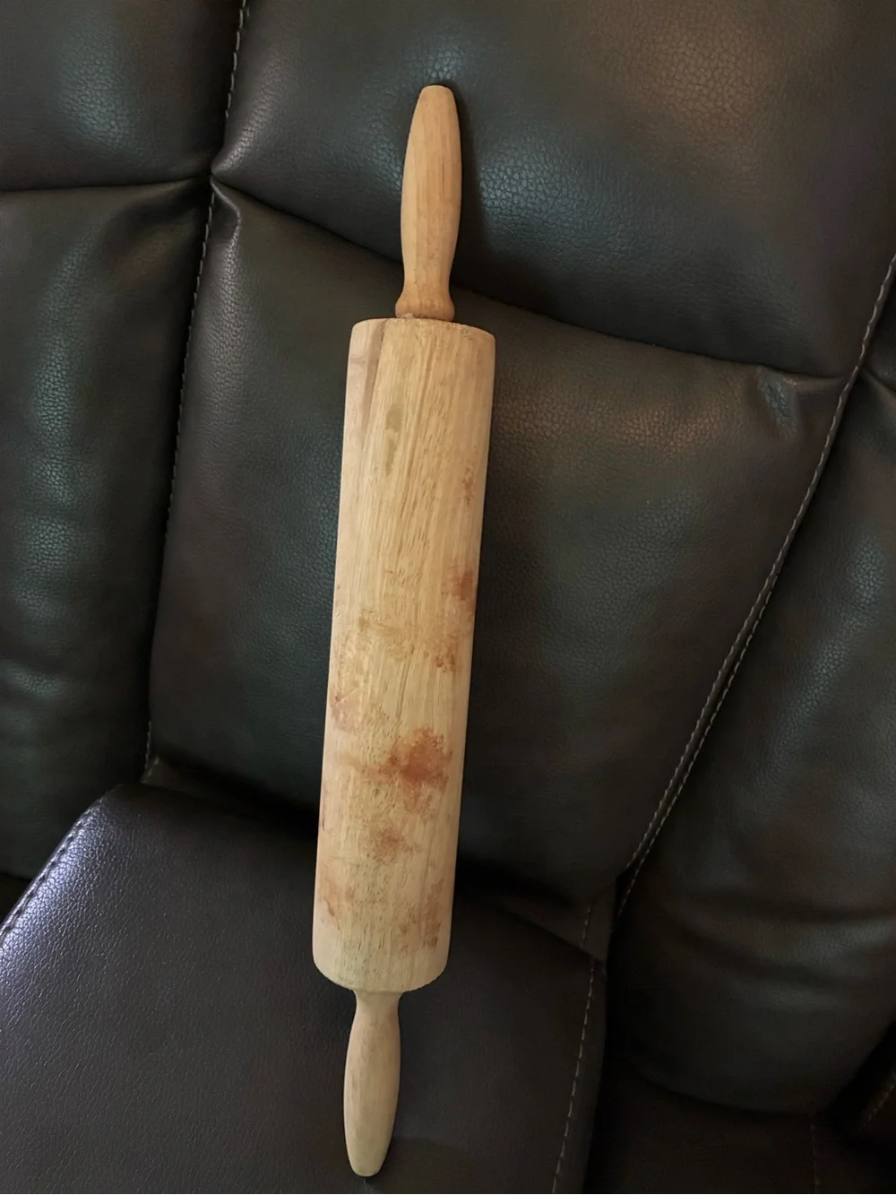 Antique Handmade Wooden Primitive Rolling Pin - Classic Kitchen Tool